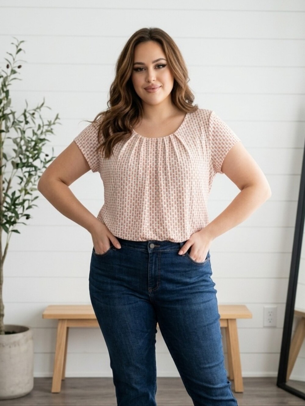 Worthington  Short Sleeve Scoop Neck Top